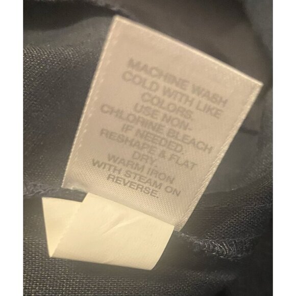 J Jill Linen Stretch Pant Medium Petite Pull On Pockets Cuffed Deep Blue NWT - Picture 8 of 8